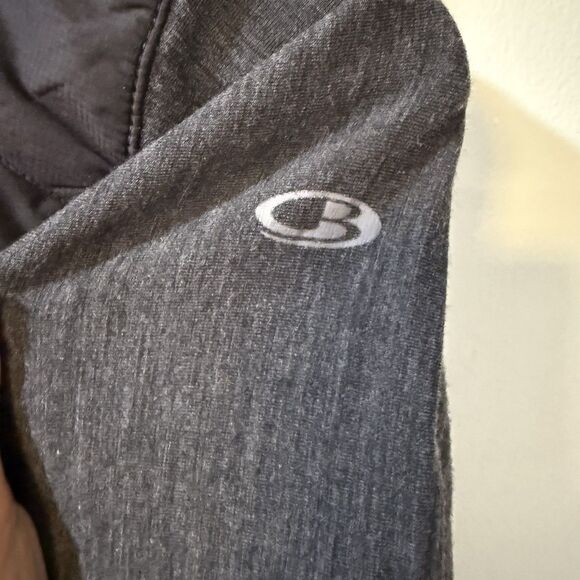 Icebreaker Women Descender Hybrid Half Zip Hooded Jacket M Black / Jet Heather - Picture 10 of 13